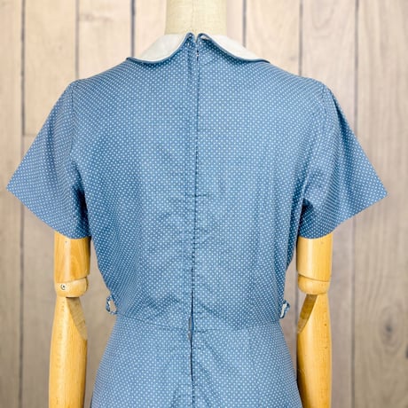 60’s Blue Swiss Dot Dress