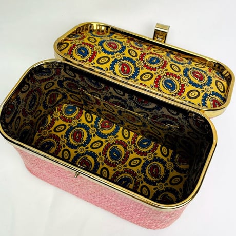 60's Pink Box Bag with Lucite Handle