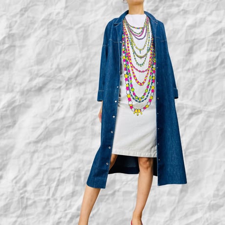 50's Denim Button Up Shirt Dress