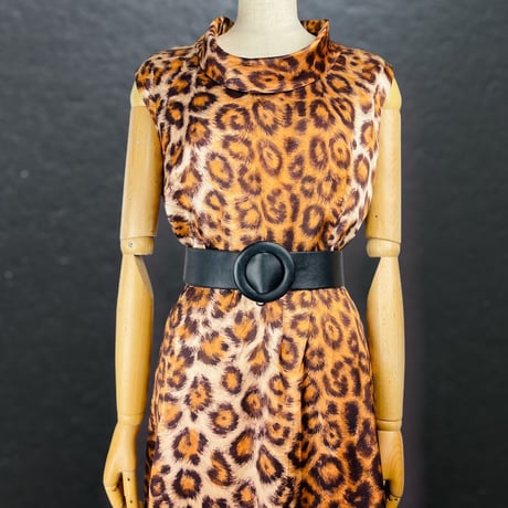 70's Leopard Print Maxi Dress