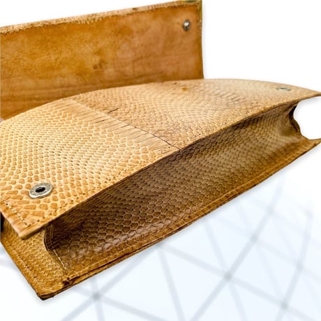 70’s Brown Snake Skin Clutch Bag