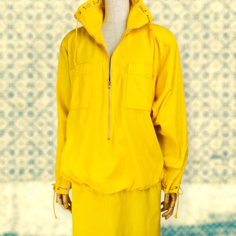 80’s Sporty Yellow Drawstring Dress