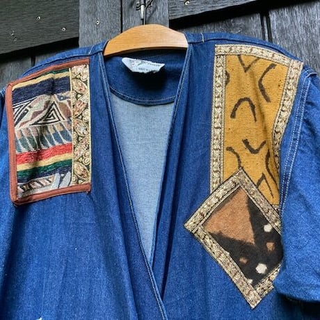 80’s Funky Denim Swing Coat