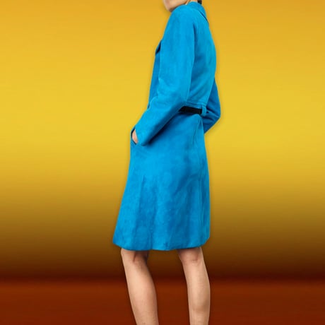 60’s Deadstock Blue Suede Coat