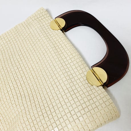 60's Beige Top Handle Purse