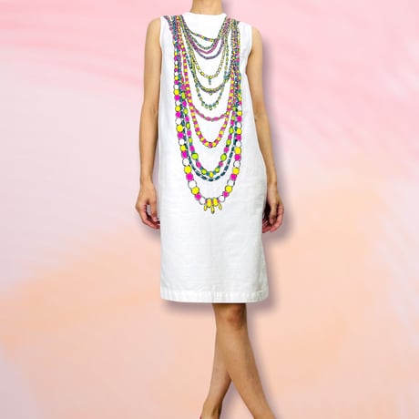 60’s Necklace Print Dress