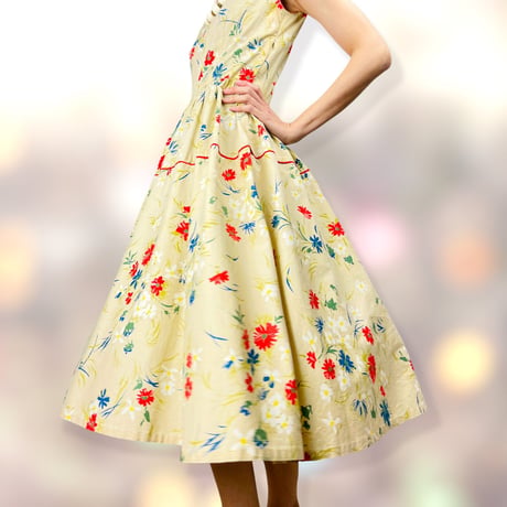 50’s Multicolor Floral Dress