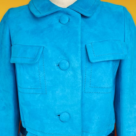 60’s Deadstock Blue Suede Coat