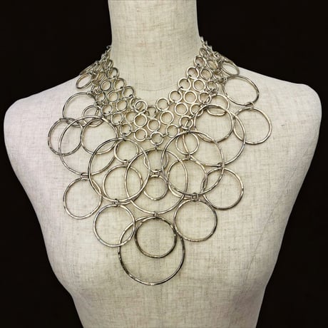 70's Silver Ring Necklace