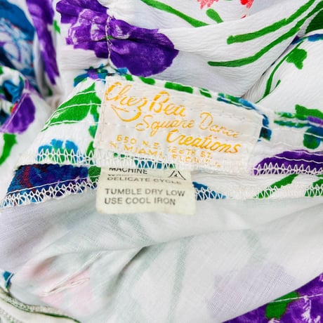 50’s Floral Ruffle Off Shoulder Dress