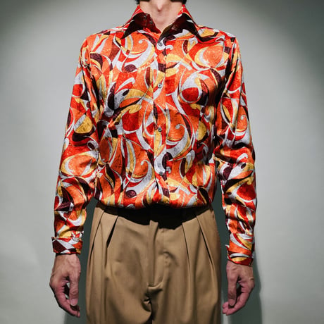ジャガードプッチ柄シャツ(レッド)