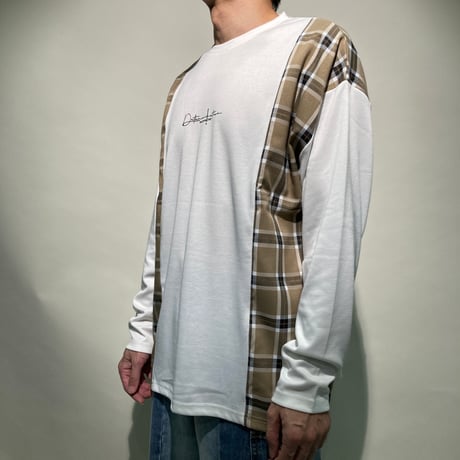 サイドチェック切替TEE(ホワイト)