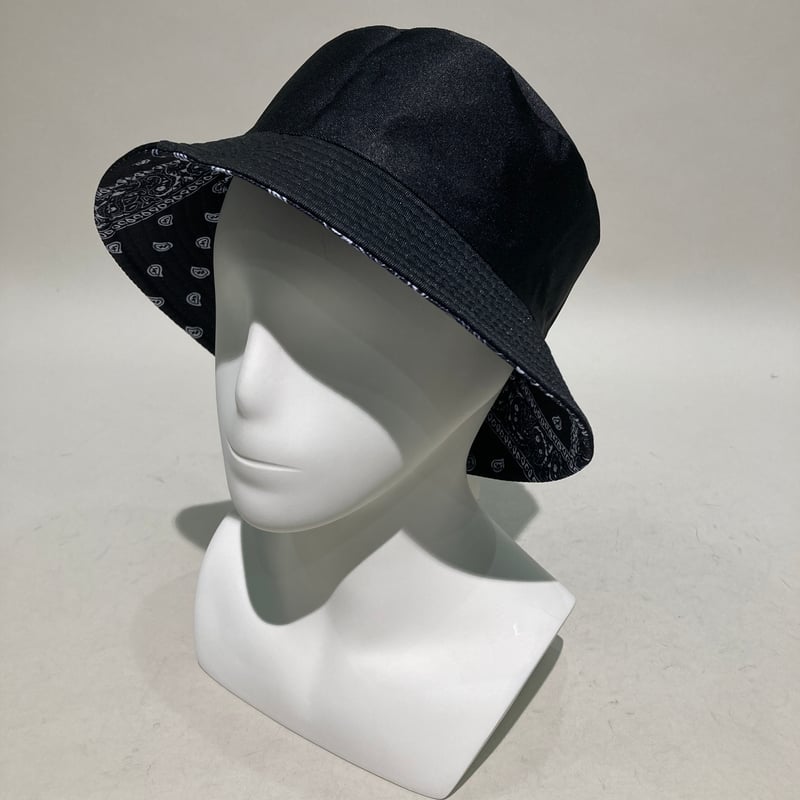 バンダナ柄リバーシブルバケットハット(ブラック) | HOS NOW