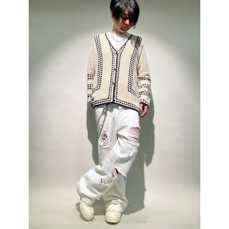 クラッシュワイドホワイトデニム | HOS NOW