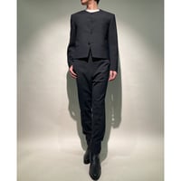 ISFBノーカラーショートジャケット&スリムフレアSL