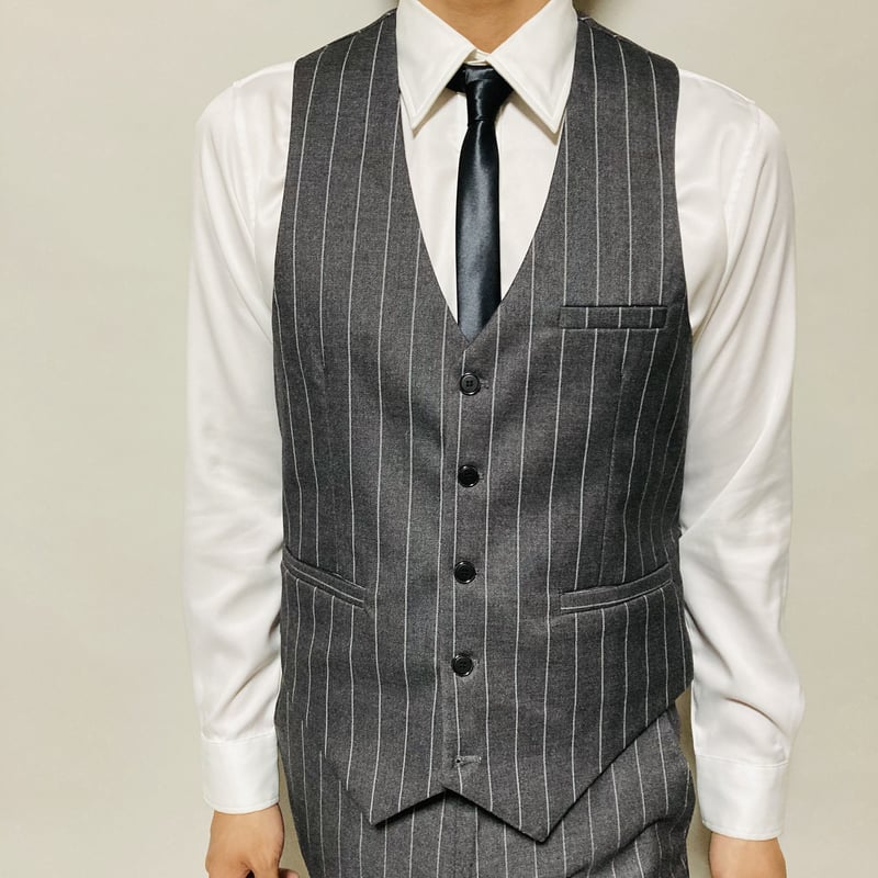 ダブルジャケットスリーピーススーツ(ボールドストライプグレー) | HOS NOW