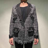 ツイード×デニムコンビジャケット