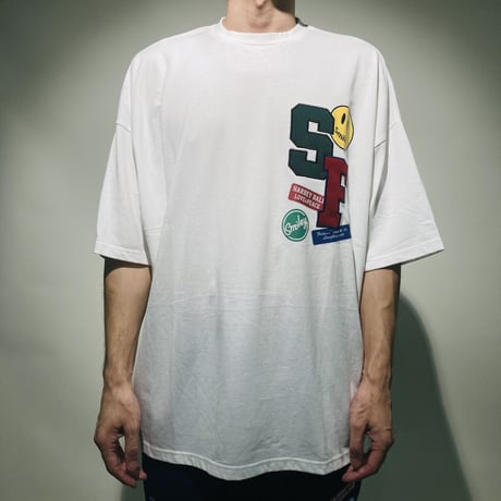 ワッペンスマイルTEE(ホワイト)