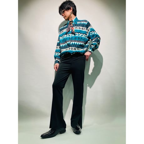 グリーンローズ総柄シャツ