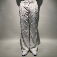 ジャガードブーツカットパンツ(ホワイト)