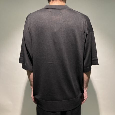 ZIP UPバルーンニットポロ