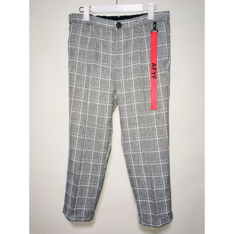 【在庫問い合わせ商品】チェック柄 リラックスクロップドパンツ