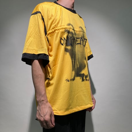 メッシュドローコード付プリントTEE