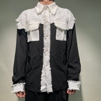異素材切替シャツL/S