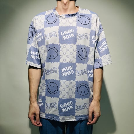 チェッカースマイルTEE(BLUE)