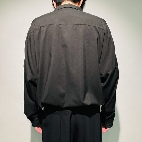 エステルストレッチBIGシャツ(ブラック)