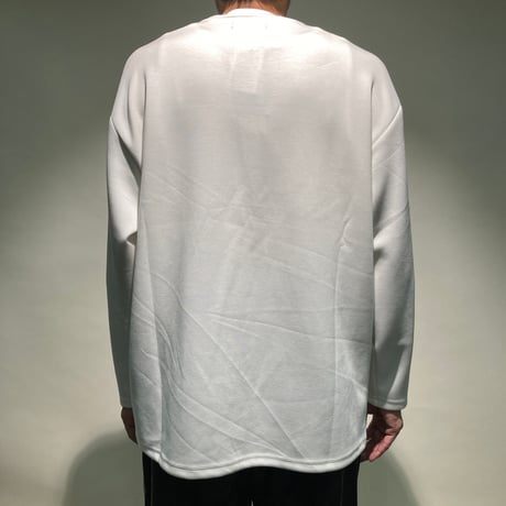 モダール混ポンチネックレスTEE(ホワイト)