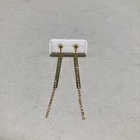 ダイヤレーンイヤリング(ゴールド)