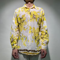 ボタニカル柄シャツ(イエロー)