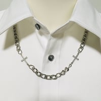 ダブルクロスネックレス(シルバー)