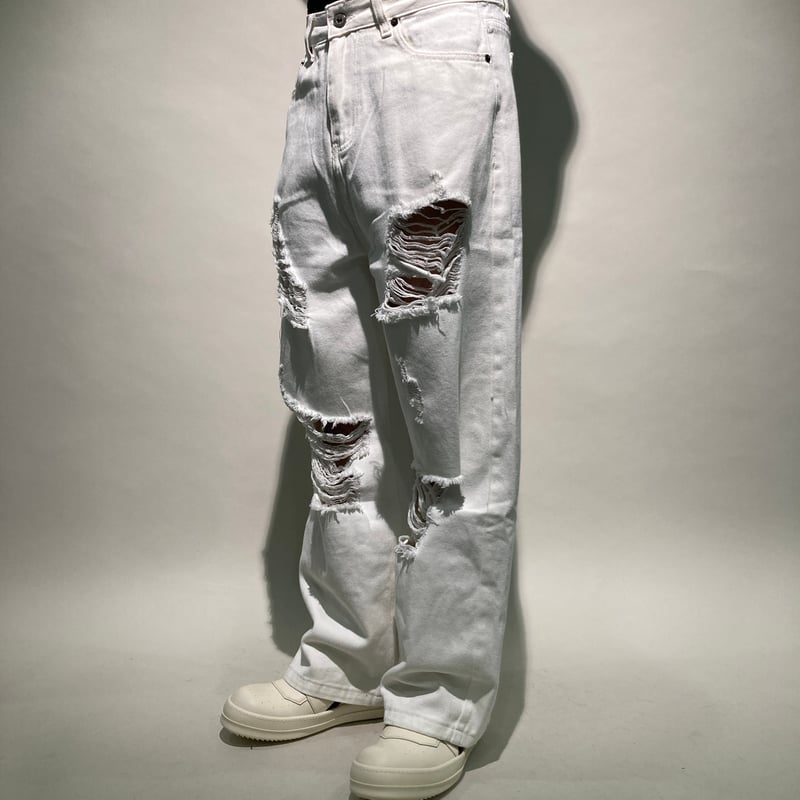 クラッシュワイドホワイトデニム | HOS NOW