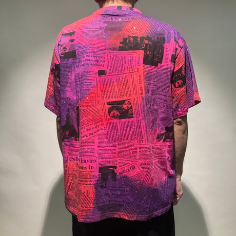 ラメガゼッタ柄マーブルTEE