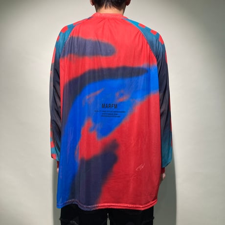イヤフォン柄レースメッシュTEE L/S