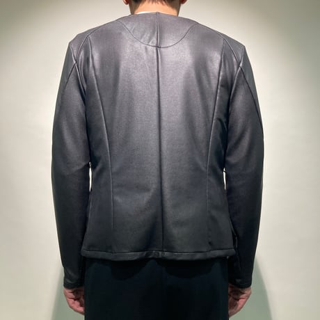 コーティングノーカラーブルゾン