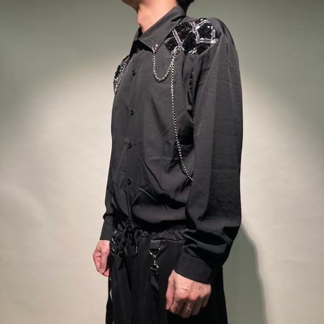 チェーンデザインシャツL/S
