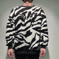 ゼブラ柄ボアトレーナー