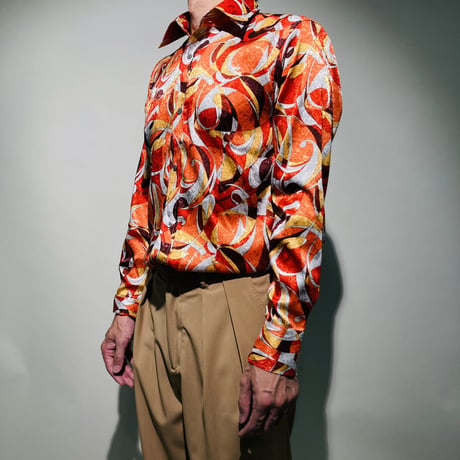 ジャガードプッチ柄シャツ(レッド)