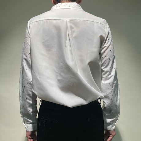 ラインストーン総柄シャツ