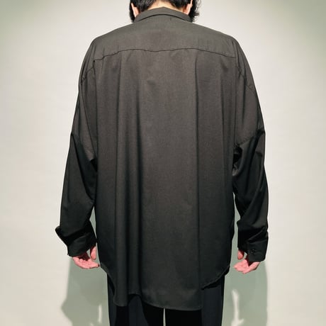 エステルストレッチBIGシャツ(ブラック)