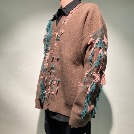 フリンジクラッシュカーディガン