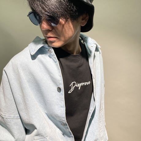 天竺チェック切替L/S TEE(ブラック)