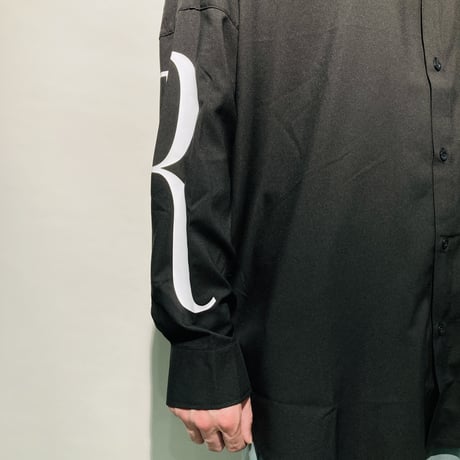 エステルストレッチロゴBIGシャツ(ブラック)