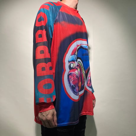 イヤフォン柄レースメッシュTEE L/S