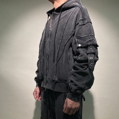 切替ジップパーカー