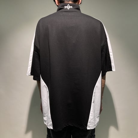 ミニ裏毛切替ハーフZIP TEE