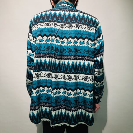 グリーンローズ総柄シャツ